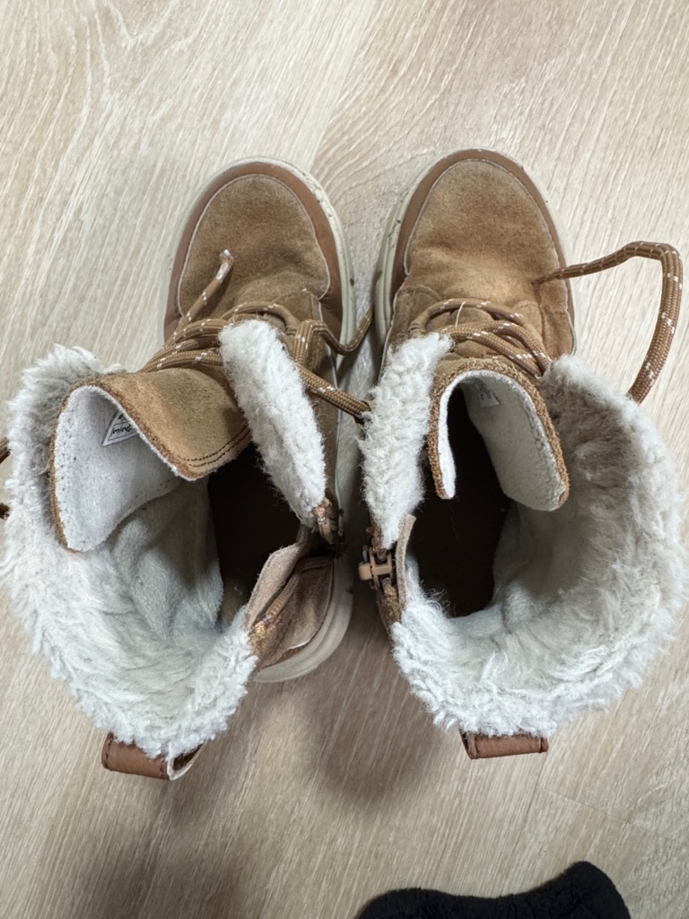 Sorel Tan and Cream Suede Lace-Up Cozy Boots - Picture 5 of 7